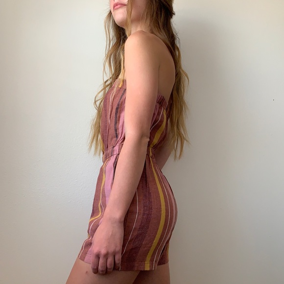 🌸 3/$10 Urban Outfitters Vertical Striped Romper - Picture 2 of 7